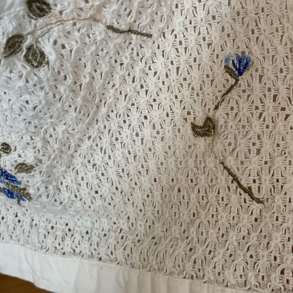 Jane Ashley 100% Cotton Embroidered Crocheted Maxi Dress, L - Picture 4 of 8